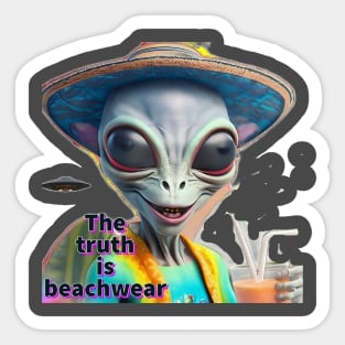 The Truth is Beachwear! Sticker